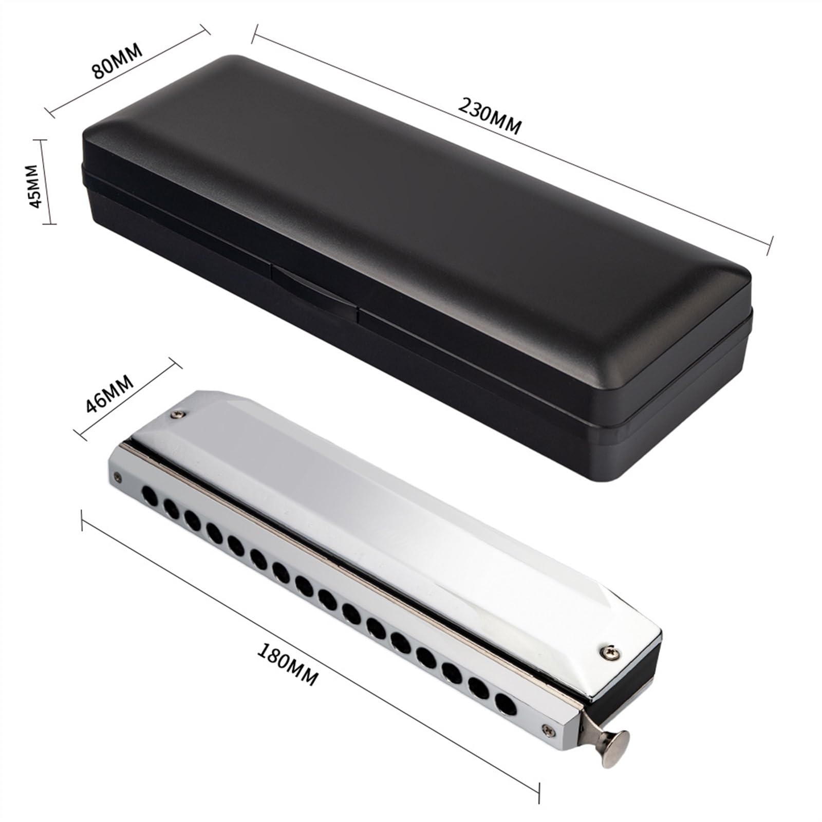 Chromatic Harmonica C Key 16 Holes 64 Tones Professional